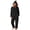 Black, variant on Xinsrenus Women's Cute Fleece Hooded Jumpsuit Loose Long Sleeve Warm Loungewear Fall Winter Casual Sleepwear