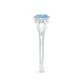 thumbnail image 3 of Angara Natural 0.4 Ct. Aquamarine Solitaire Ring in Sterling Silver for Women (Ring Size: 12), 3 of 10