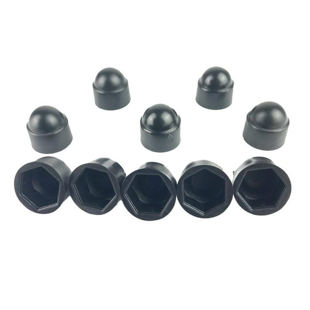 negra de del coche de 18m m cubre los casquillos hexagonales M8 del perno del tornillo del eje Sharpla Cubiertas antipolvo para tornillos de rueda
