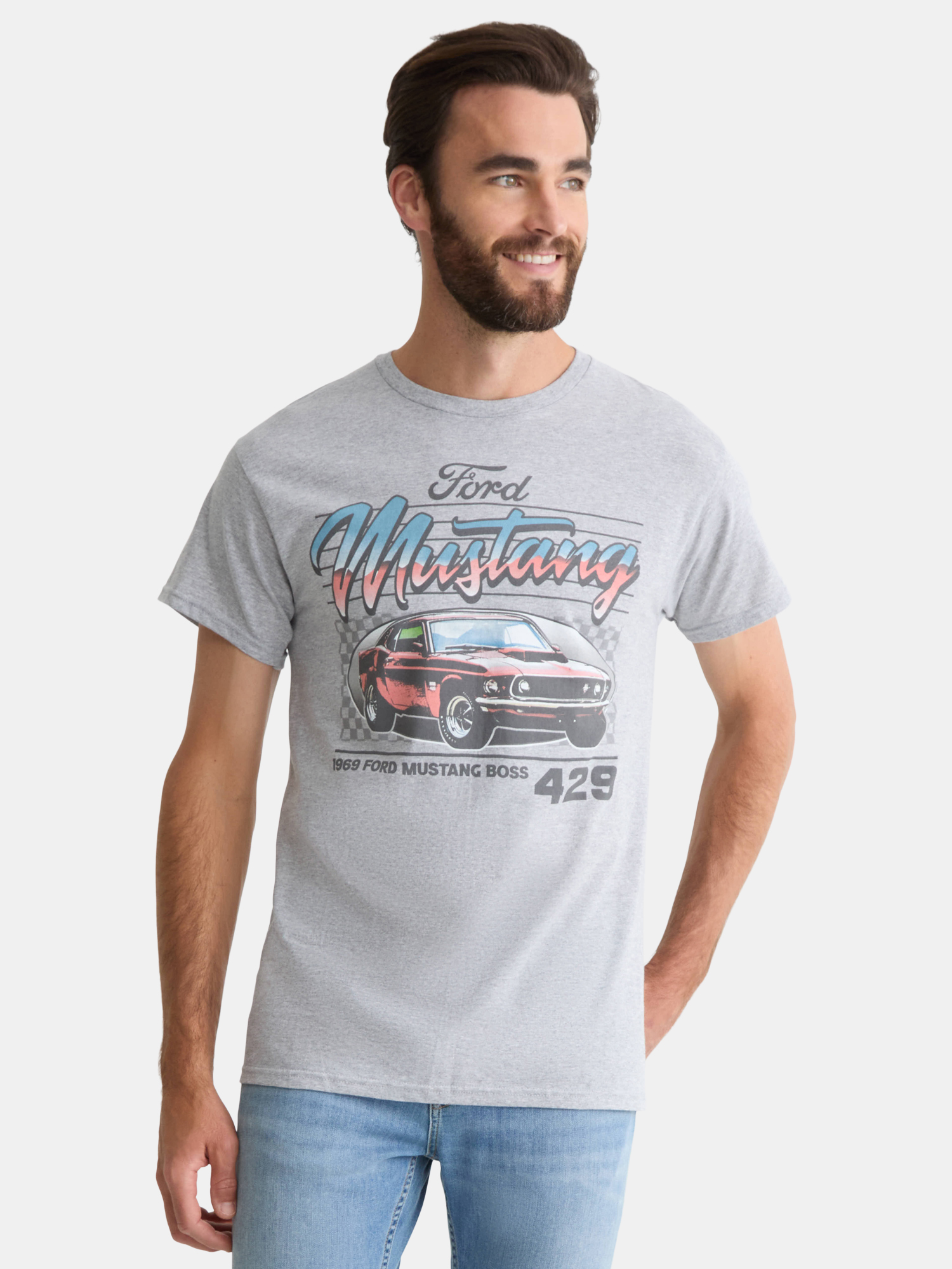 Ford Mustang Men's and Big Men's Graphic Tee with Short Sleeves, Sizes S-3XL