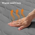 thumbnail image 2 of Twin Size Gray Heated Mattress Pad with Single Zone Control, 9 Heated Settings, Auto Off Function, 2 of 5