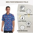 thumbnail image 5 of Iceglad Golf Shirts for Men Short Sleeve Dry Fit Print Performance Moisture Wicking Polo Shirt, 5 of 8