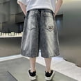 thumbnail image 6 of Lullu Boys Distressed Jean Shorts Summer Casual Baggy Denim Shorts Streetwear, Sizes 4-13, 6 of 7
