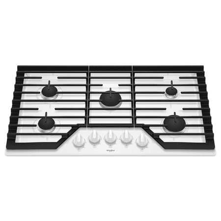 Whirlpool - 36" Gas Cooktop - White