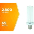 thumbnail image 1 of Designer's Edge L765 Ampoule Fluorescente de Remplacement 65 Watts, Équivalent à 300 Watts Incandescente, Style 4U, Base Mogul, 1 of 5