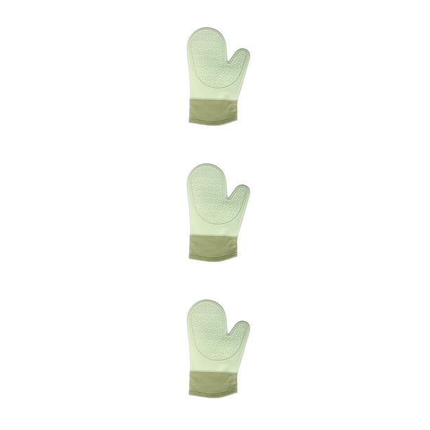 Bearachild Manoplas de silicona Anti-escaldado Manoplas a prueba de congelación Guantes lavables Horno Aislamiento ignífugo Microondas Type5 NO5