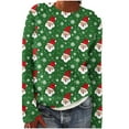 thumbnail image 2 of Abomasnow Christmas Sweaters for Women Lightweight Long Sleeve Crewneck Xmas Print Pullover Tops S-2X, 2 of 5