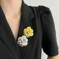 thumbnail image 3 of Rose Flower Brooch for Women Men Elegant Camellia Lapel Pin Vintage Floral Dress Accessory Jewelry for Wedding Party Banquet Dance Ceremony Boutonniere Corsage for Mother Valentine, 3 of 5
