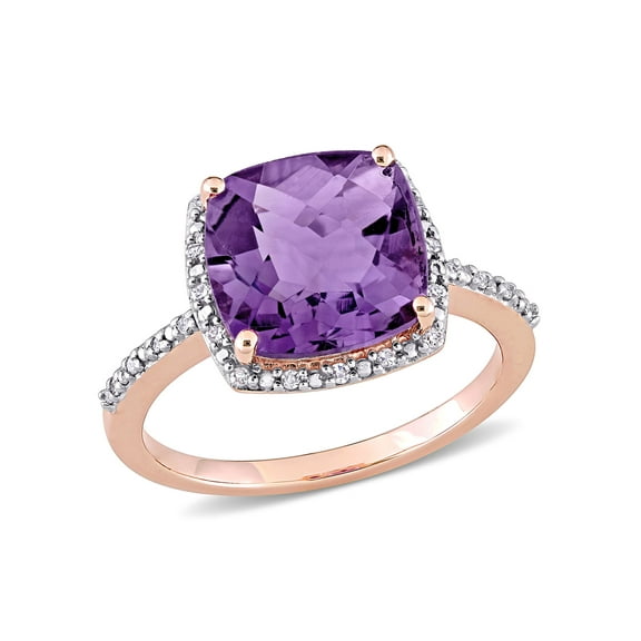 Everly Women's Amethyst 10k Rose Gold Ring