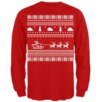 product image santa sleigh ugly christmas sweater red adult long sleeve t shirt - Black Metal Christmas Sweater product image santa sleigh ugly christmas sweater red adult long sleeve t shirt - Black Metal Christmas Sweater