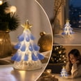 thumbnail image 6 of Tabletop Christmas Night Light, Lighted Mini Glass Christmas Tree with Star Topper, Festive Holiday Centerpiece for Home Mantel Shelf Office Desk Party Decoration, 6 of 7