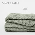 thumbnail image 3 of Eucalyptus Chunky Knit Throw Blanket, One Size, by Noble Linens, 3 of 7