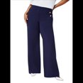 thumbnail image 1 of Pantalones de Vestir de Pierna para Mujer, de Cintura Alta, Elásticos, para Trabajo, Oficina, Negocios, Informales, con Bolsillos. Azul Marino S, 1 of 6