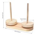 thumbnail image 2 of Yarn Holder Solid Wood Bobbin Cupcake Spindle Storage Winder Stand High Quality Fiber Crocheting Tool Kit Sewing Thread Big Base, 2 of 6