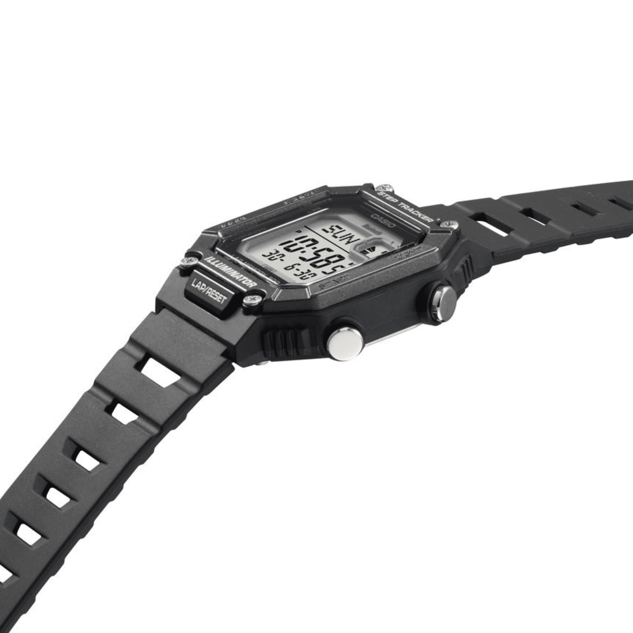 Casio Men's Step Tracker Watch WSB1000-1AV – Bluetooth, 200-Lap Memory, Calorie Counter, 100M Water Resistant, Black Resin