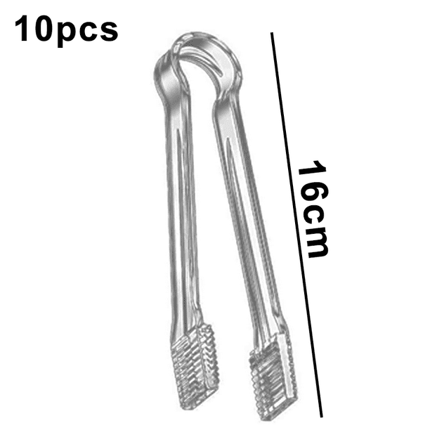 Mini Plastic Buffet Serving Tong, Small Kitchen Serving Tongs Set Clear Plastic Serving Tongs