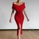 thumbnail image 2 of Vestido largo de fiesta sin tirantes sin espalda de color sólido de vendaje de verano para mujer Fridja  bnh194, 2 of 5