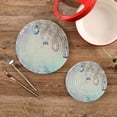 thumbnail image 2 of SKYSONIC 2 pcs Christmas Balls Pot Holders Trivets, Heat Resistant Trivets,Winter Pine Branches Snowflakes Cotton Thread Weave Mats for Hot Pads Pans Pot Bowl Teapot, 2 of 7