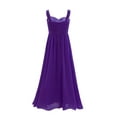 thumbnail image 3 of Rswnyirn Kids Big Girls Bridesmaid Long Dress Wedding Party Prom Gown Purple 6, 3 of 6