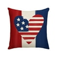 thumbnail image 2 of Honeeladyy 4th of July Throw Pillow Covers 18 x 18 Inch Patriotic Decorative Pillows Covers Stripes Star Pillow Covers for Independence Day Patio Pillows Outdoor Case Porch Decor, 2 of 6