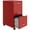 Red, variant on Maklaine 18in Deep 3 Drawer Mobile Metal Filing Cabinet in Teal/Turquoise