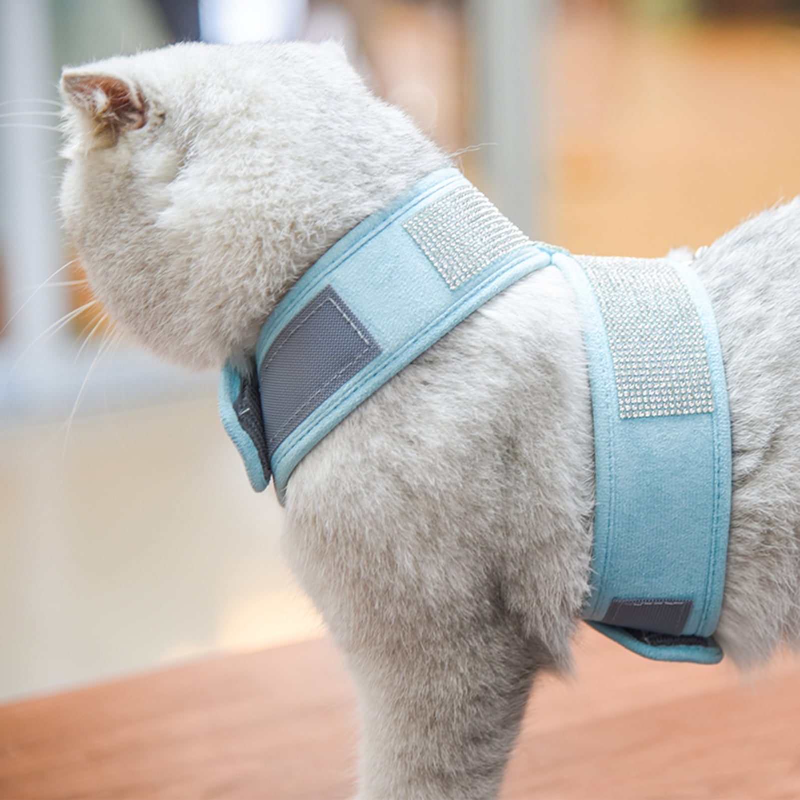 DOPI Pet Harness K-shaped Anti-escape Rhinestone Inlaid Pet Dogs Cats Chest Strap Pet Supplies