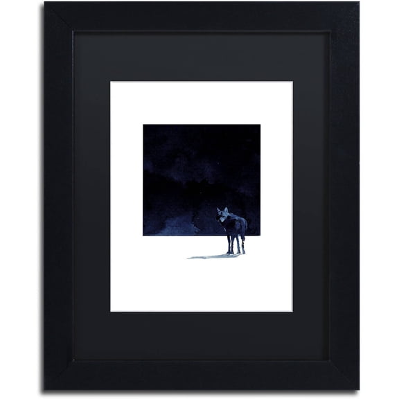 Trademark Fine Art 'I'm Going Back' Canvas Art by Robert Farkas, Black Matte, Black Frame