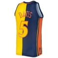 thumbnail image 3 of Men's Mitchell & Ness Baron Davis Navy/Gold Golden State Warriors Hardwood Classics 2006/07 Split Swingman Jersey, 3 of 4