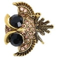 thumbnail image 3 of Broche de búho, broche de búho, broche de búho con diamantes de imitación retro, broche de pájaro, diseño de última generación, 3 of 14