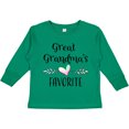 thumbnail image 3 of Inktastic Great Grandmas Favorite- Heart Great Grandchild Boys or Girls Long Sleeve Toddler T-Shirt, 3 of 5