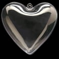 thumbnail image 5 of Set of 3 Clear Plastic Heart Ornaments 3.85 Inches (98 mm), 5 of 5