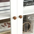 thumbnail image 6 of 78'' H Display Storage Cabinet, Tall Kitchen Pantry Cabinets with Glass Doors and Adjustable Shelves, Freestanding Storage Cupboard for Kitchen, Living Room, White, 6 of 9