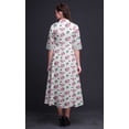 thumbnail image 4 of Bimba Robe Chemise à Imprimé Floral à Boutons, Col Mandarin, Manches Retroussables - XXX-Grand, 4 of 5