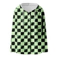 thumbnail image 4 of Jackets For Women Green Printe Long Sleeved Hooded Casual Outfits Clothes with Hooded L, 4 of 5