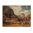thumbnail image 3 of Designart "Mythical Greece II" Landscapes Print on Natural Pine Wood, 3 of 5