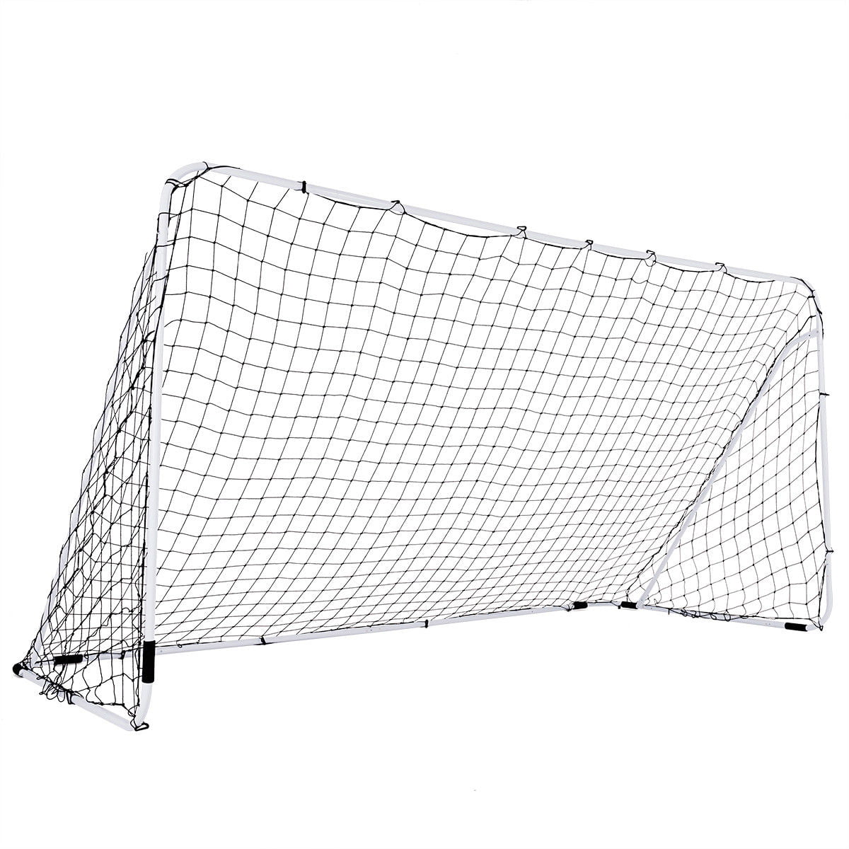 12’ x 6’ Steel Football Soccer Goal Net Gate Backyard Outdoor Sport Weatherproof