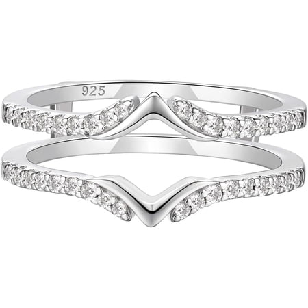 Gems Jewels 2.00 Ct Round Cut Diamond Wedding Engagement Wrap Ring 14K White Gold Plated 925 Sterling Silver For Women's -4.5