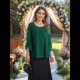 thumbnail image 5 of Blusa Elegante con Volantes para Mujer, 3/4, Cuello Redondo, Doble Capa, , Túnica. Verde Oscuro XXL, 5 of 10
