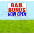thumbnail image 1 of Bail Bonds Now Open (18" x 24") Yard Sign, Includes Metal Step Stake, 1 of 6