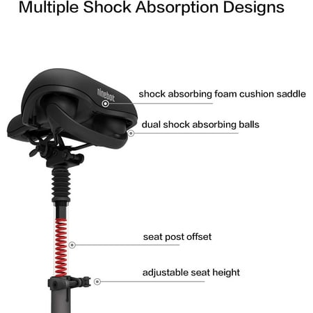 Segway - Ninebot KickScooter E22 + Seat w/14.7 miles max Operating Range & 12.4 mph Max Speed - Grey