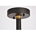 thumbnail image 5 of Glimmer 6 Light Flush Mount in Black and Brass, 5 of 5