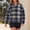 Dark Blue, variant on Womens Quarter Zip Sweatshirt Plaid Fleece Pullover Mock Collar Jacket,Sherpa Fuzzy Pullover Oversized Long Sleeve Sweatshirts Casual Fashion Stand Collar Coat Warm Fall Winter Tops