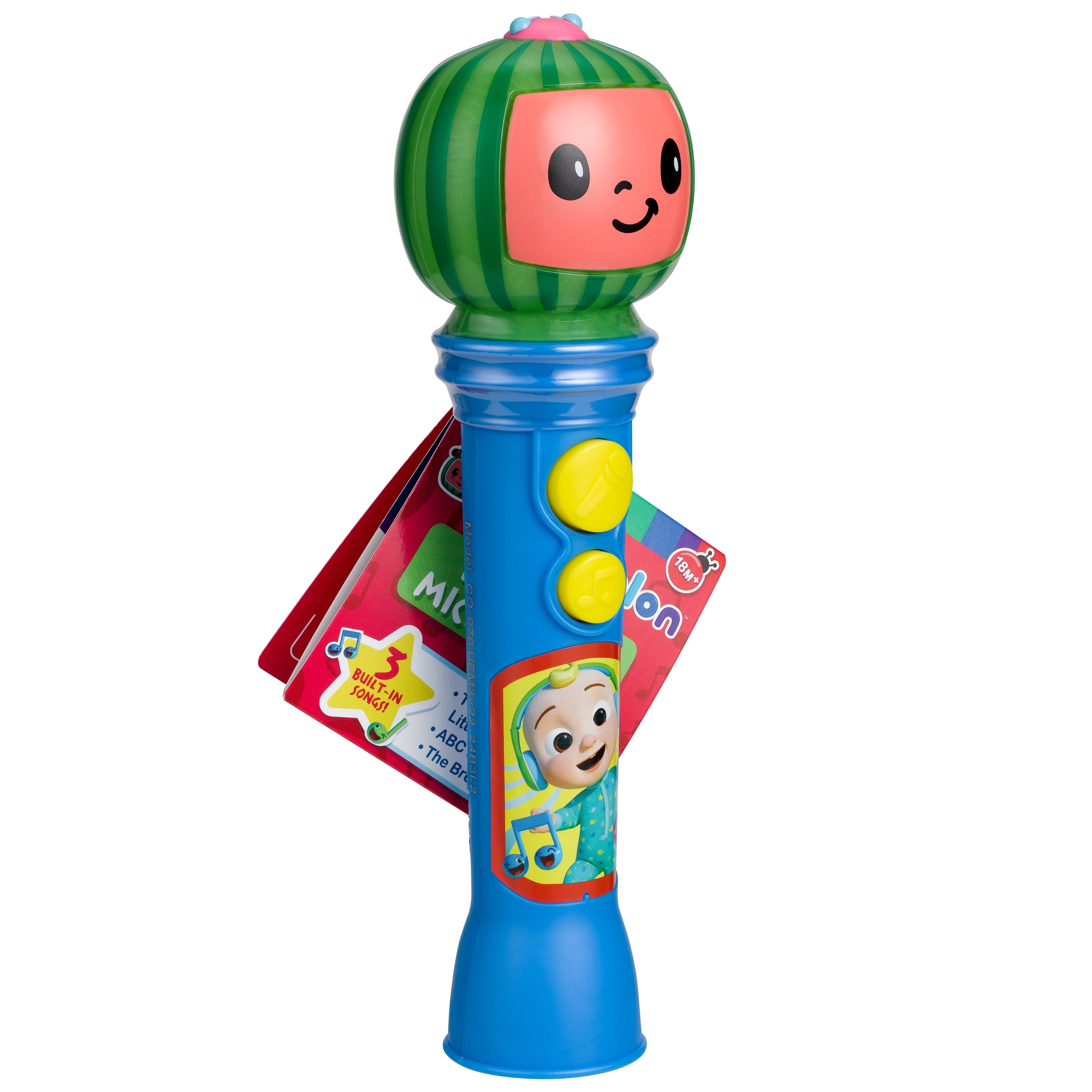 Cocomelon Sing Along Microphone, Includes Built-in Music and Lights, Children Ages 18+ Months