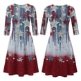 thumbnail image 6 of BOMYJESK Womens Maxi Dress American Flag Floral Beach Long Dresses Vintage Independence Day 4th July 2026 Summer Dresses Casual Evening Dress for Party Deep Red S, 6 of 7