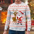 thumbnail image 2 of EHQJNJ Chandails en Molleton de Noël pour Hommes Grande Taille Automne et Hiver Tendance Décontractée Pull Imprimé de Noël Col Rond Sweat à Capuche Graphique pour Hommes, 2 of 4