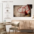 thumbnail image 5 of Elephant Stock Grunge Basketball Hoop Wall Art - Horizontal Canvas Wall Art - Living Room Wall Decor - Sports Canvas - Red And Black Decor - 30" x 20", 5 of 8