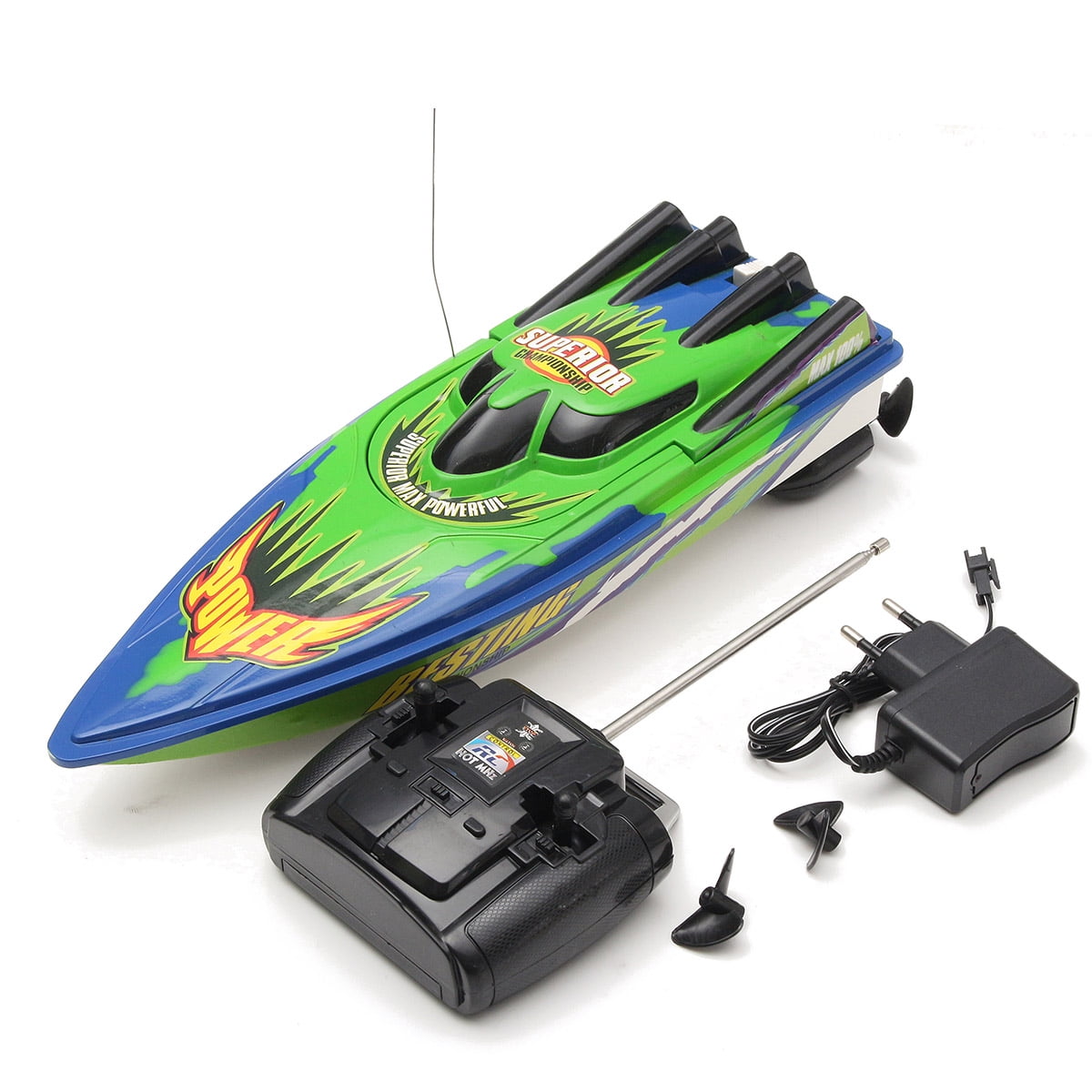 Grtsunsea RC Racing Electric Boat Toy Ship Green Radio Remote Control