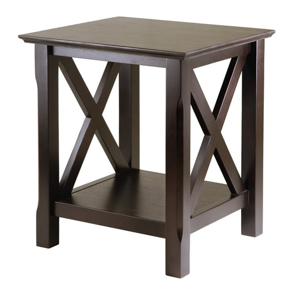 Winsome Wood Xola X Panel End Table, Cappuccino