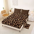 thumbnail image 2 of Erosebridal Old Fashion Cheetah Print Bed Sheets 4pcs For Teens Adults,Abstract Animal Print King Sheets, 2 of 5