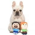 thumbnail image 4 of Minecraft: Small Steve Alex Figure Plush Squeaker Pet Toy- 2pk backercard, 4 of 5